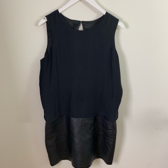 Parker Silk and Leather Dress - Picture 2 of 6